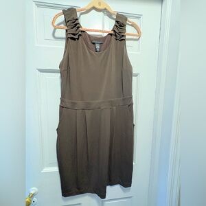 Apostrophe Chocolate Sleeveless Mini Dress